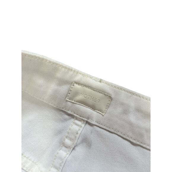 Mother High Waisted Looker Ankle Fray Jeans Glass Slipper White Lace Trim Sz 25 - Picture 4 of 10